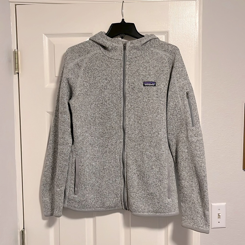 Patagonia Women’s Large Grey Better Sweater Fleece Hooded Full Zip Jacket